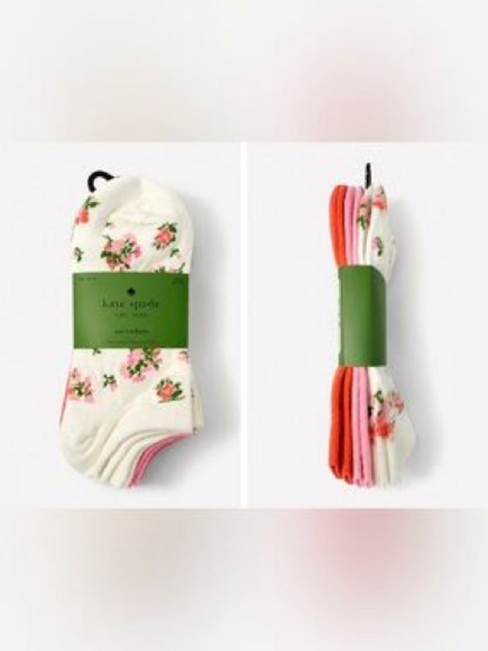 kate spade New York White Floral Low Cut Socks - 3 pairs